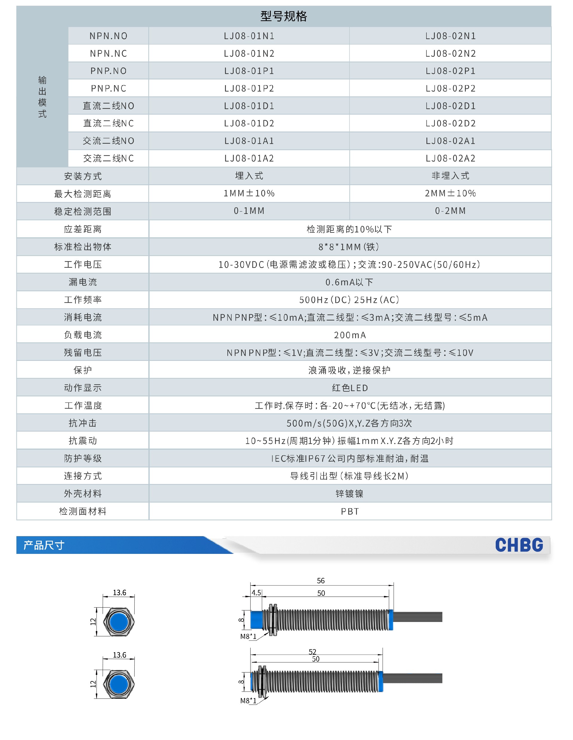 LJ电感式接近开关